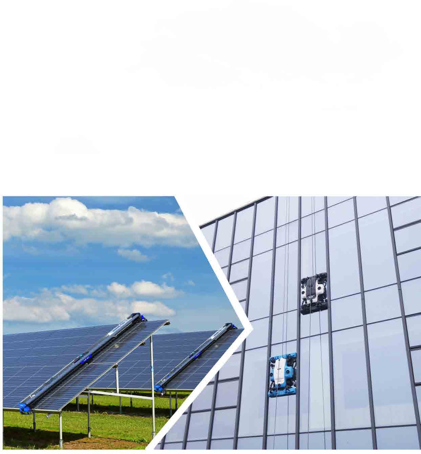 Solar and facade cleaning robots