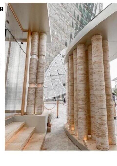 Saudi Bakery Cafe curved columns