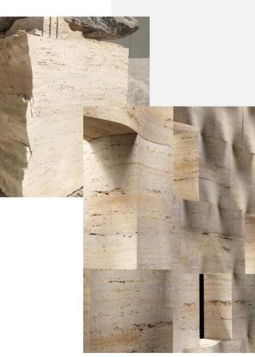 Curved flexible stone forms
